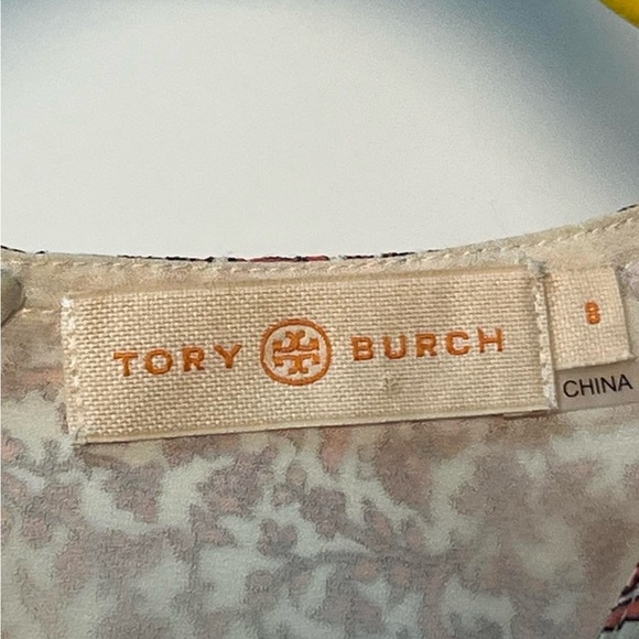 Tory Burch Floral V-Neck Blouse - Red - Picture 7 of 8